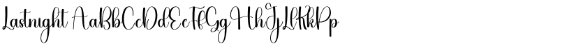 Lastnight font