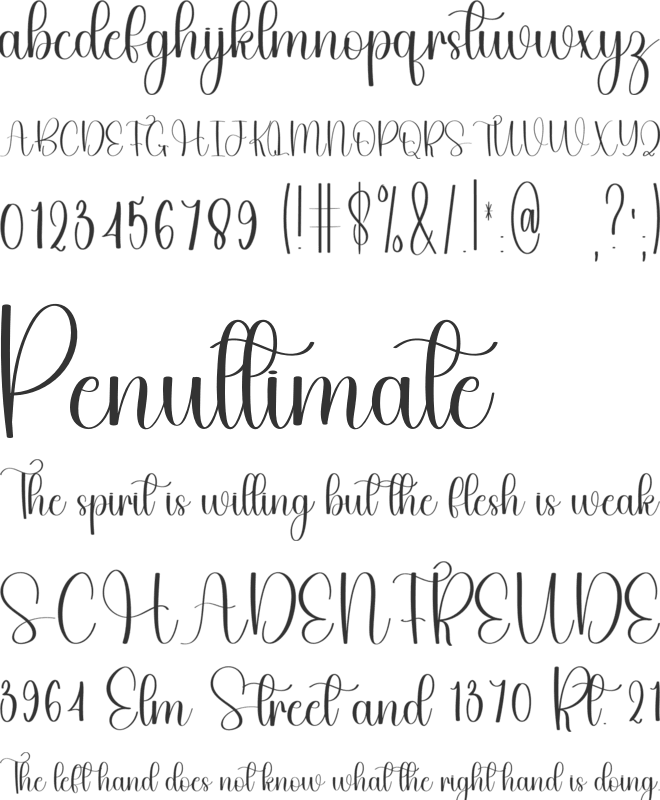 Logical Mention font preview