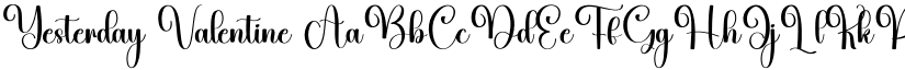 Yesterday Valentine font