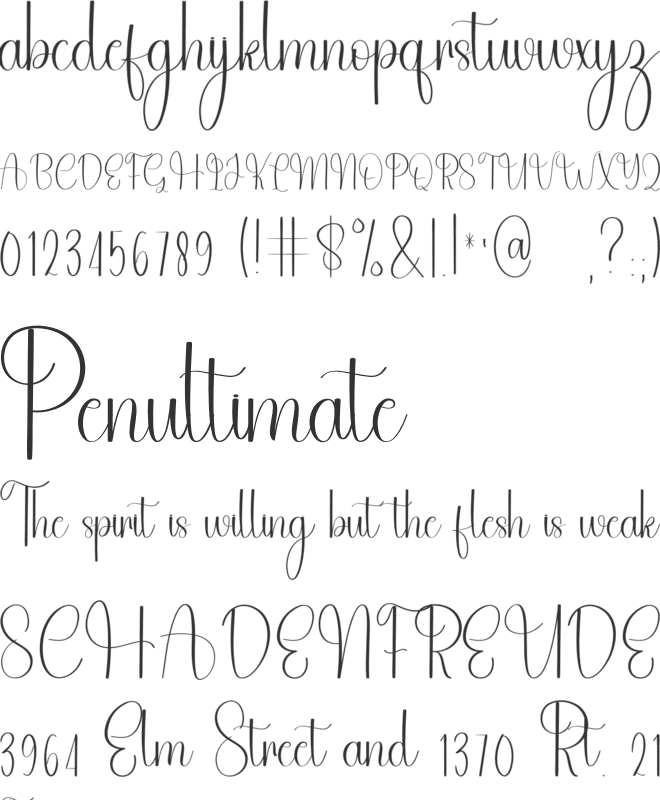 Goodtiming font preview