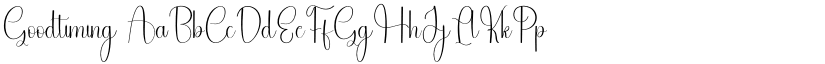 Goodtiming font