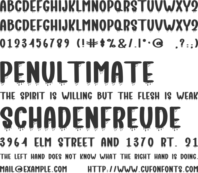 Scarry Winter font preview