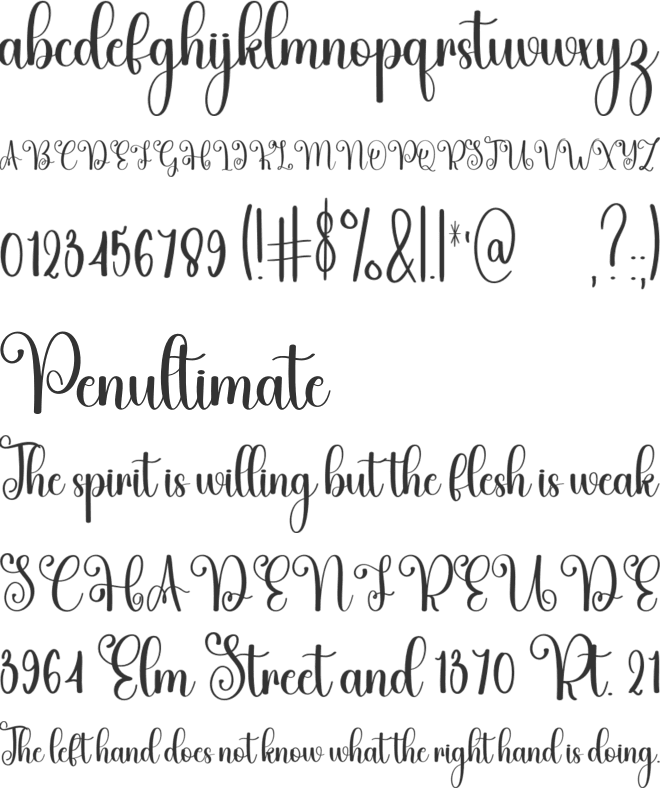 Stencil Grandma font preview