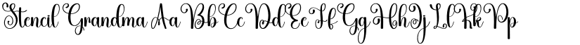 Stencil Grandma font