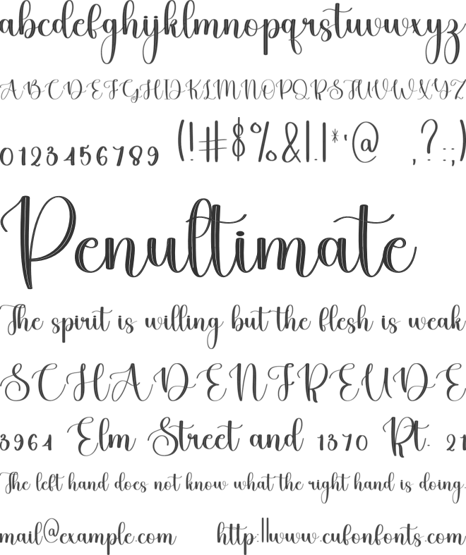 Paradise Rainbow font preview