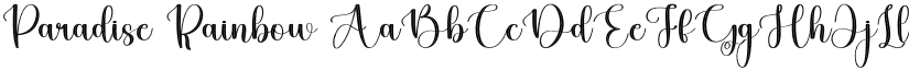 Paradise Rainbow font
