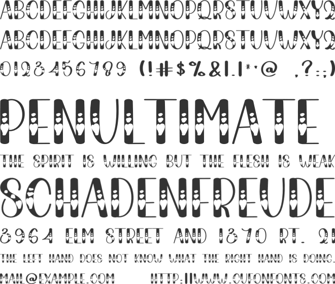 Lovely Masterline font preview