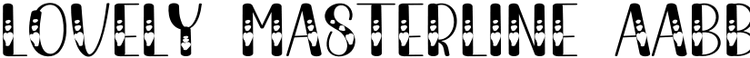 Lovely Masterline font