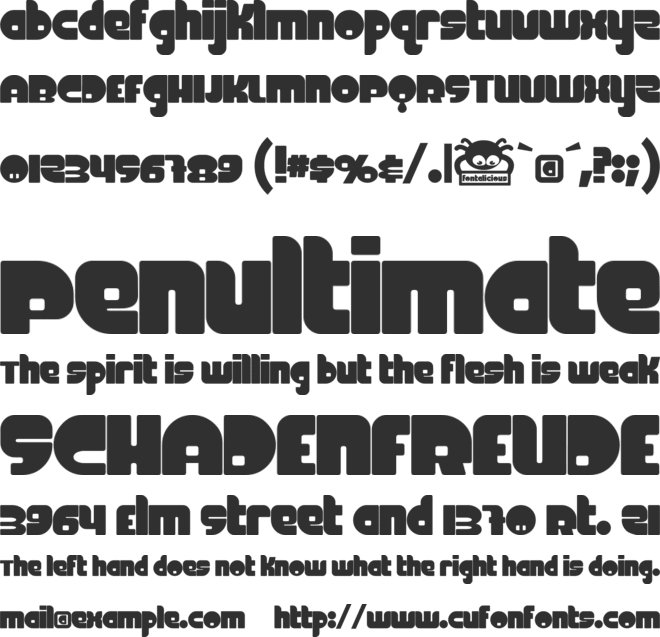 FineOMite font preview