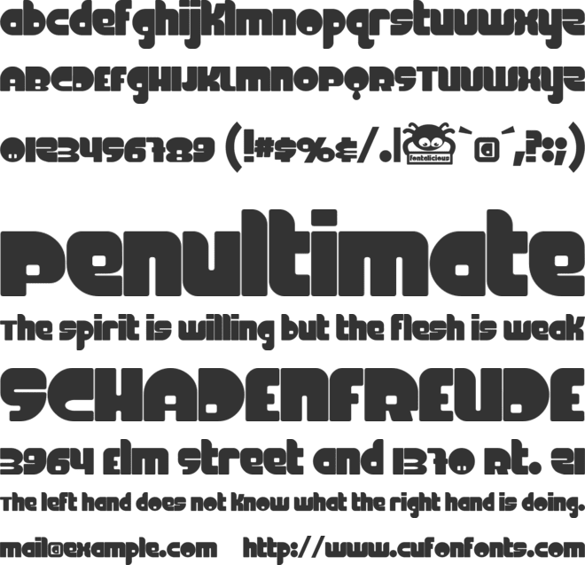 FineOMite font preview