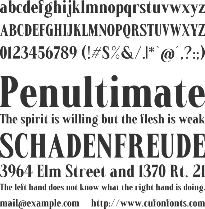 Phantoms Serif font preview