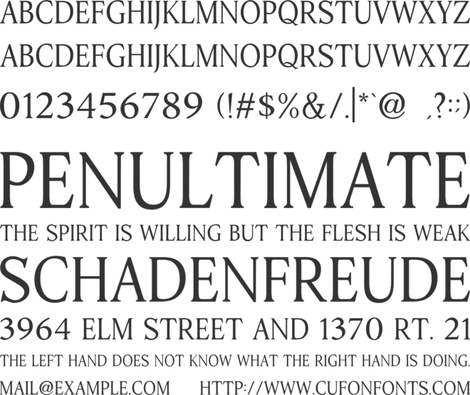 Savhero font preview