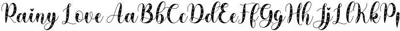 Rainy Love font