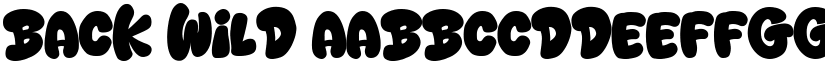 Back Wild font
