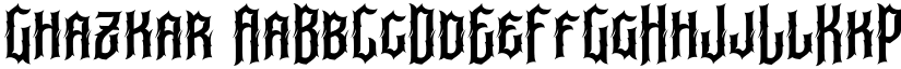 Ghazkar font