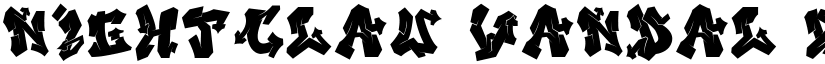 Nightclaw Vandal Reg font