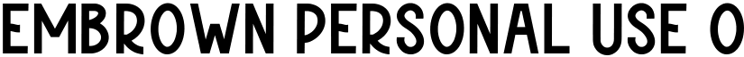 Embrown Personal Use Only font