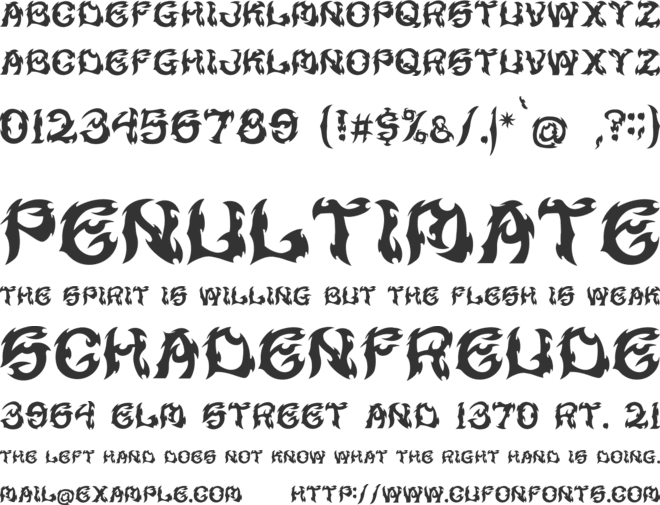 Metal Forge font preview
