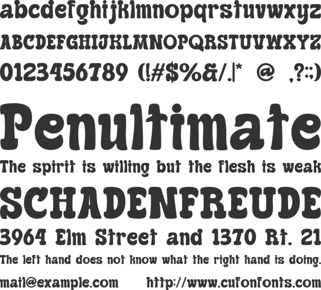 Mega Boldy font preview