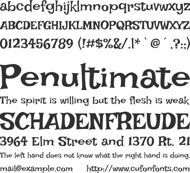 Irish Grover font preview