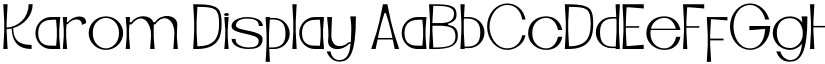 Karom Display font