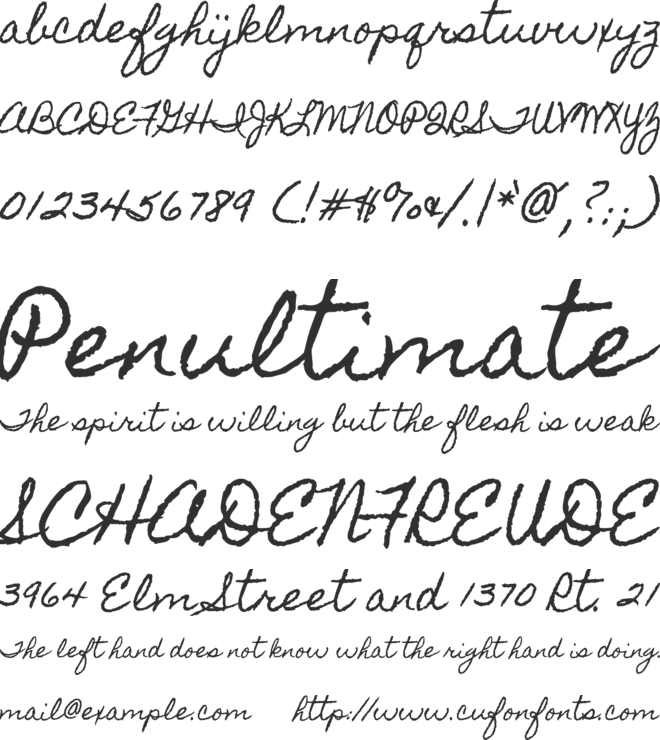 Homemade Apple font preview