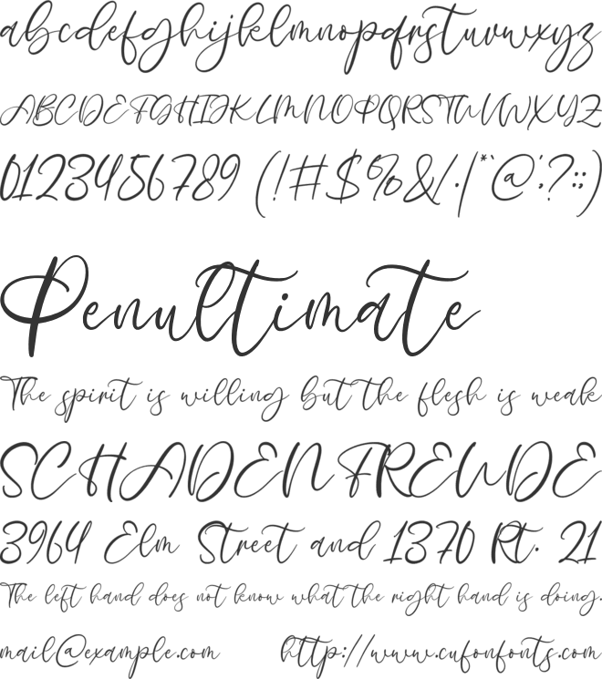 Belasty font preview