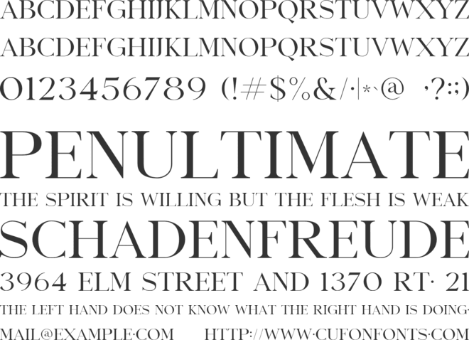 Benfika font preview