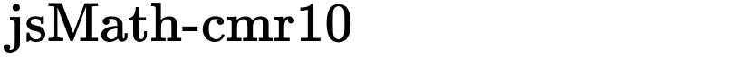 jsMath-cmr10 cmr10 font
