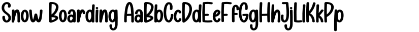 Snow Boarding font