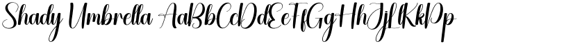 Shady Umbrella font