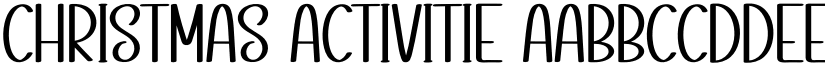 Christmas Activitie font