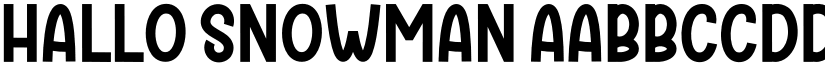Hallo Snowman font