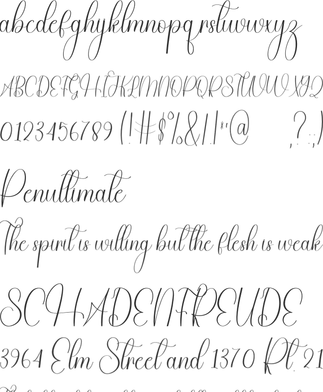 Sweet Loving font preview