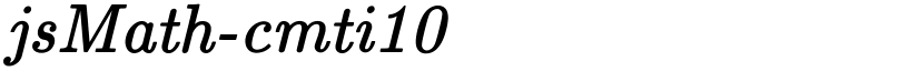 jsMath-cmti10 cmti10 font