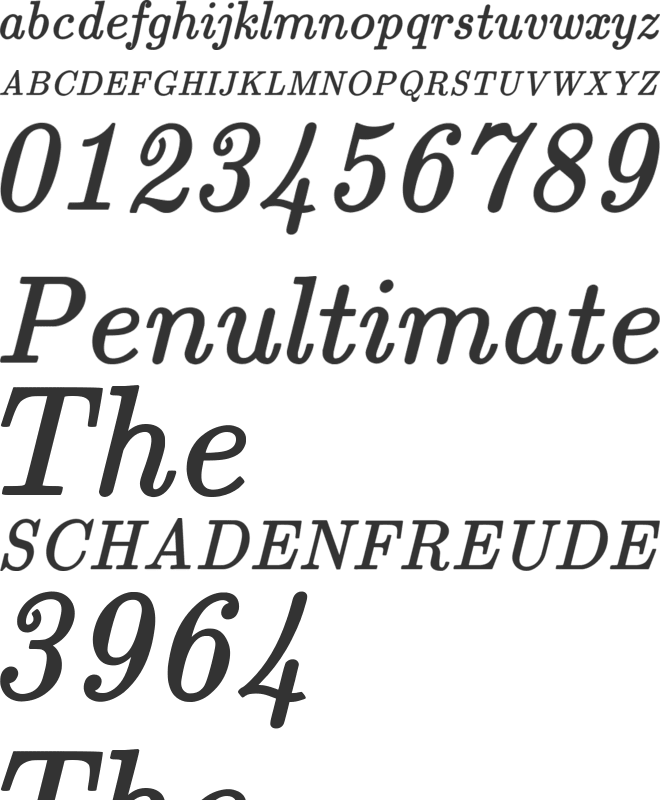 jsMath-cmti10 font preview