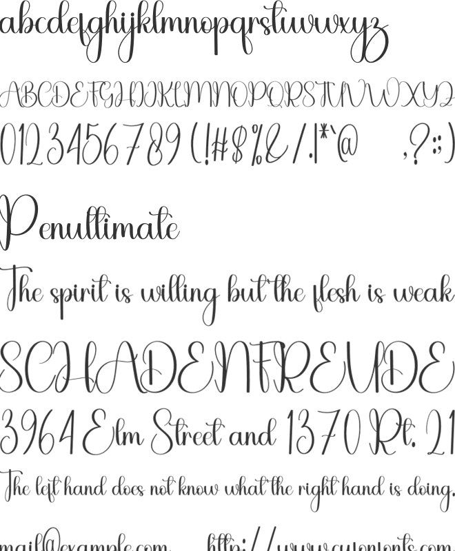 Santa Back font preview