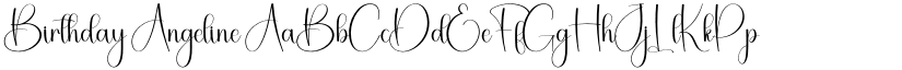 Birthday Angeline font
