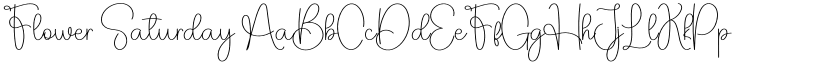 Flower Saturday font