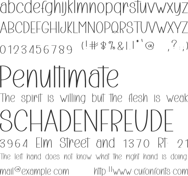 Skydiving font preview