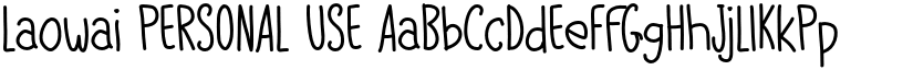Laowai PERSONAL USE font
