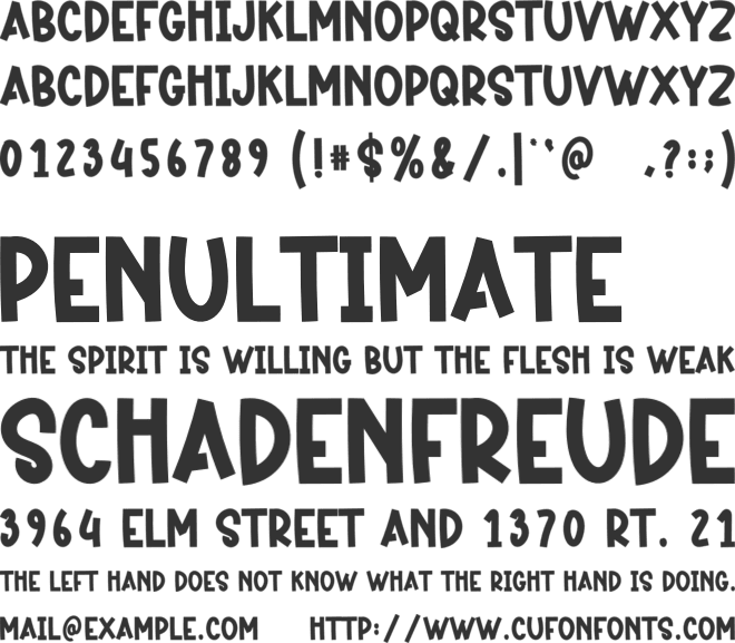 Happy Handmade font preview