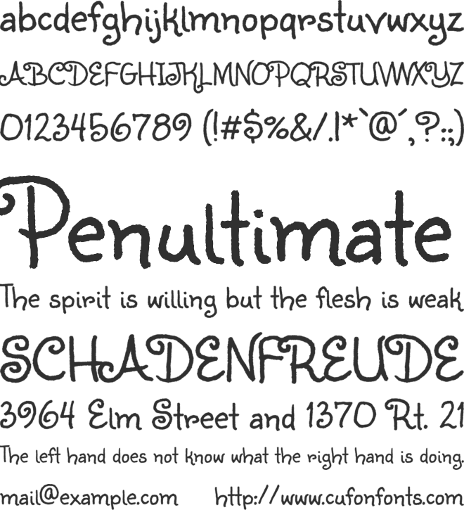 Sunshiney font preview