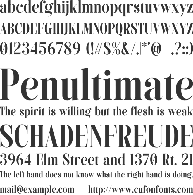 Demista font preview