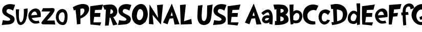 Suezo PERSONAL USE font