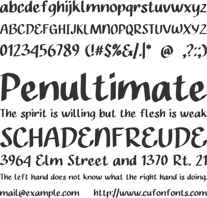 Terneuzen font preview