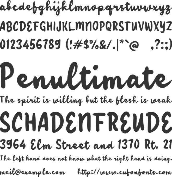 Valepo Rose font preview