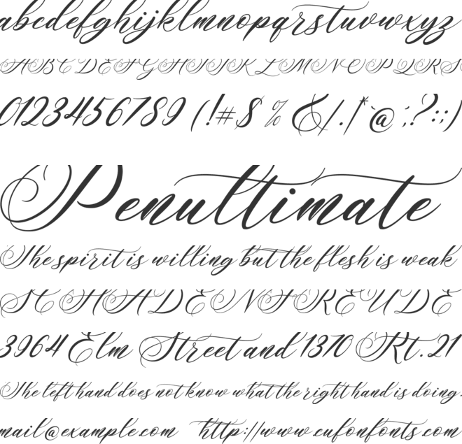 Romantic Rhapsody font preview