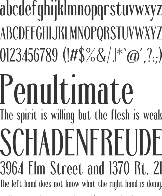 Revanolt font preview