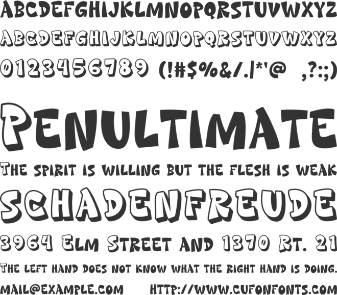 Populous font preview